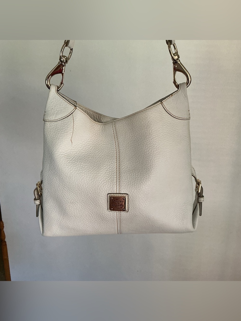 Dooney & Bourke White Leather Hobo Bag